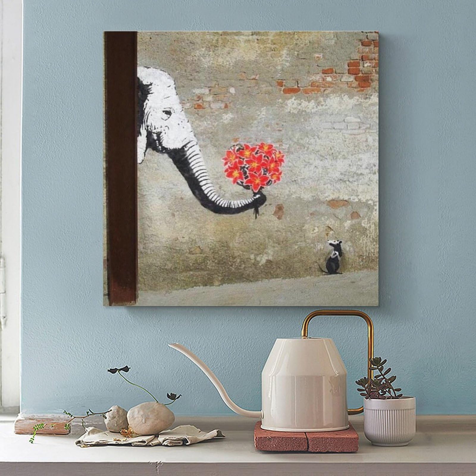 Amazon.co.jp: バンクシー - 象、花、マウスストリートウォール