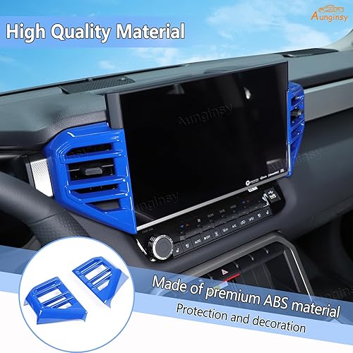 Vista 39 de Cubierta de salida de aire lateral para consola central de automóvil, compatible con Toyota Tundra 2022+ Sequoia 2023+ cubierta de panel de aire