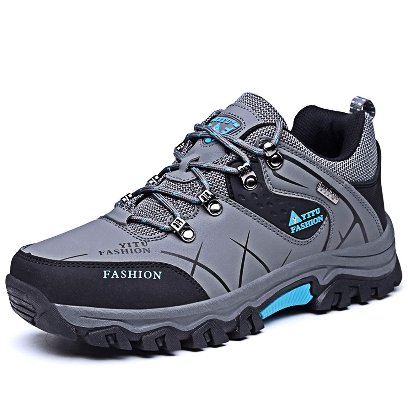 Men Outdoor Hiking Shoes Low Rise Anti-Slip Climbing Boots Trekking Shoes Lace-up Walking Boots for All Season Walking, Travelling, Backpacking,Camping, Trekking, Biking