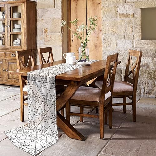 Vista 3 de Halloween Chiffon Table Runner 120 Inches Long, Voile Sheer Tulle Runner for Rustic Wedding Reception Bridal Shower Decorations Birthday Party