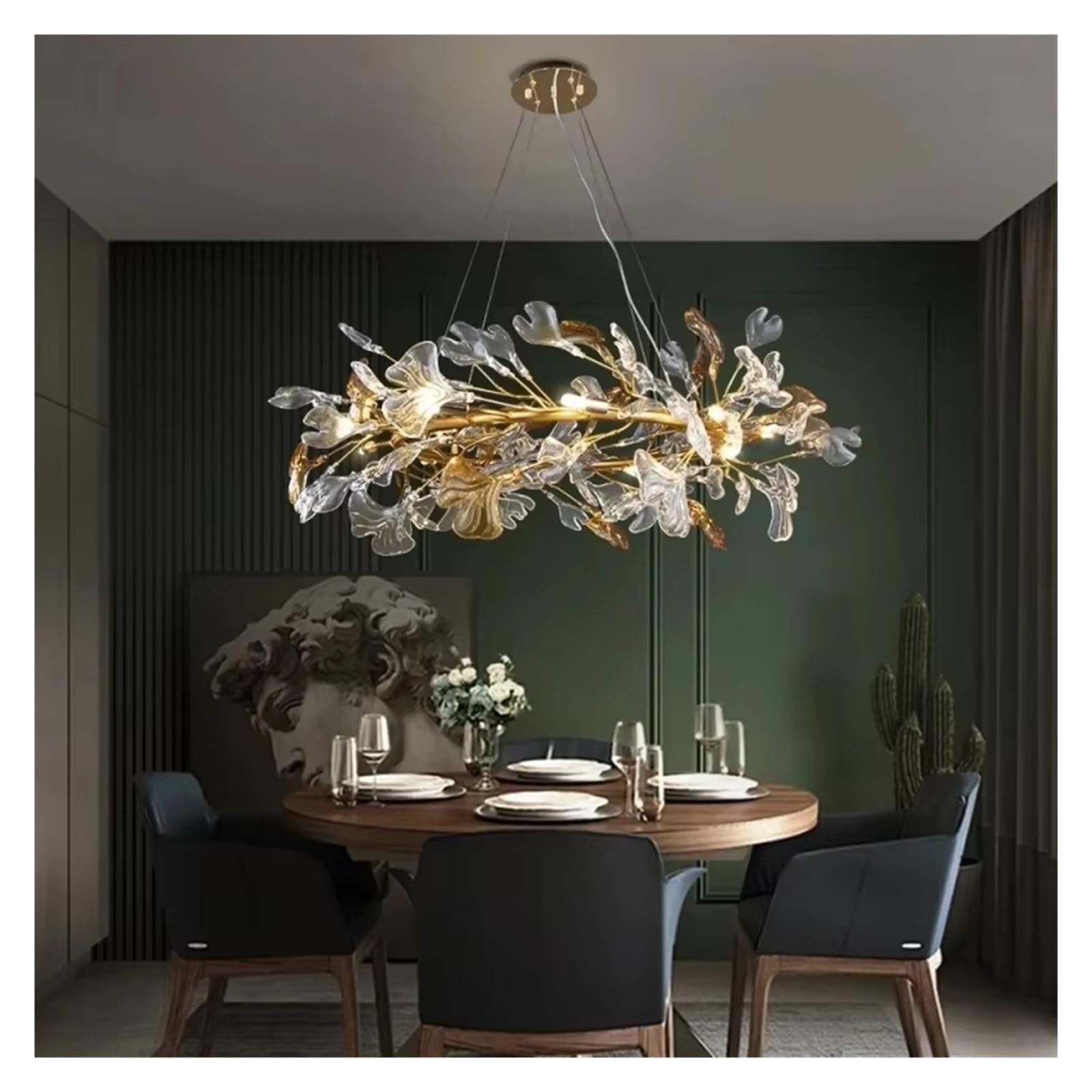 Lustre de luxe pour chambre à coucher brillez avec ce cristal rond