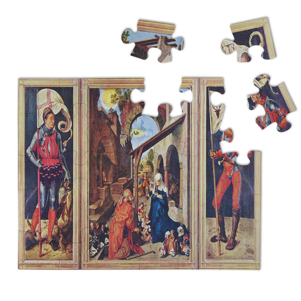 Jigsaw Puzzles for Adults & Kids Paumgartner Altarpiece Characters Home Decor Wall Art 30 Pcs