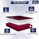 GADDA CO Queen Size Waterproof Mattress Protector – Ultra Soft Cotton Bed Cover, Breathable & Hypoallergenic – 75"x60", Beetroot, Fits Up to 10" Mattress gallery image