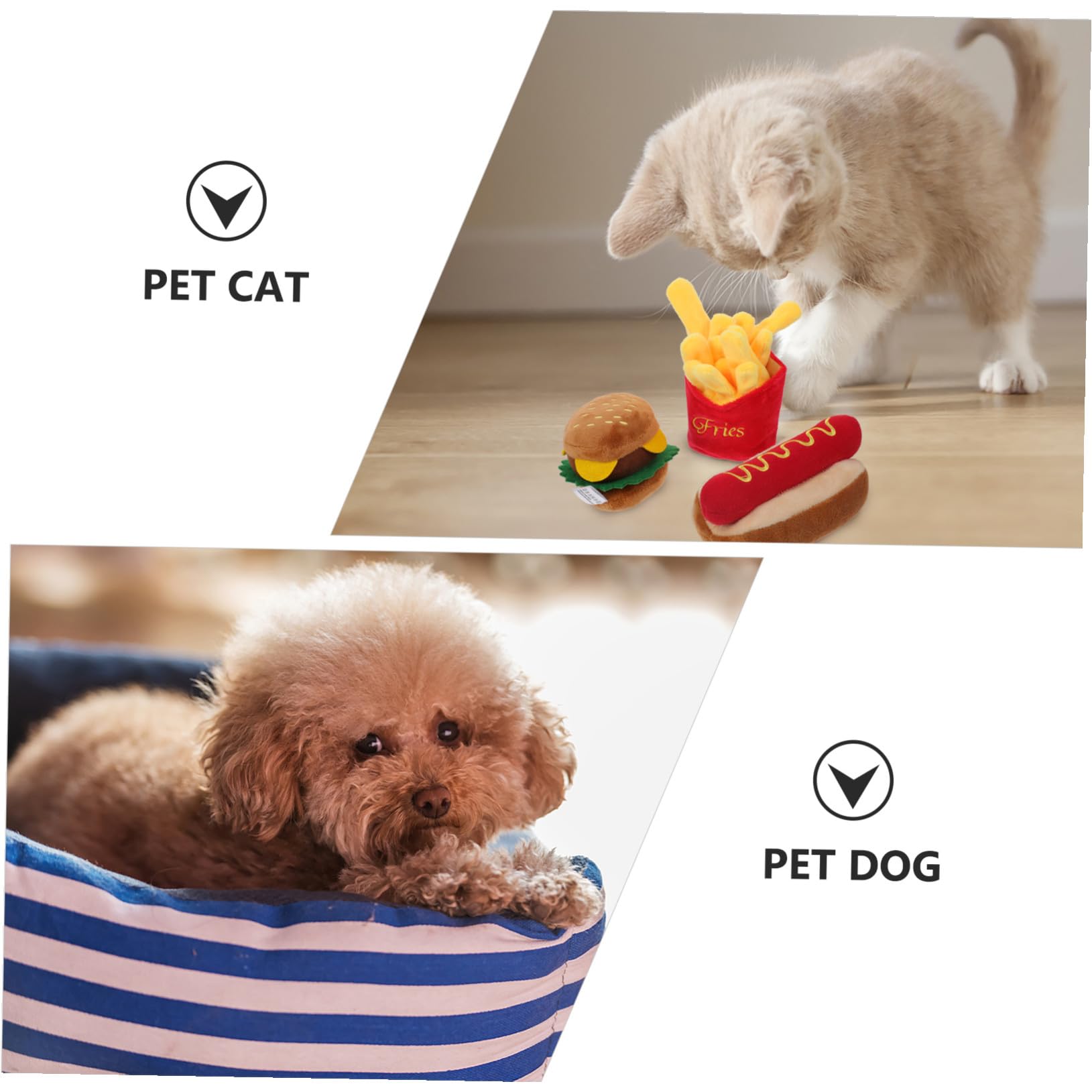 SUPVOX Jouet Couinement Intégré Chien pour Peluche Imitation Nourriture Résistant aux Morsures pour Chiots en Période de Jeu Détente