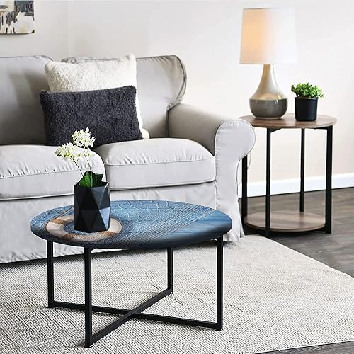 Miniatura 5 de Mantel redondo, mantel de boya para mesa auxiliar, ocio de naturaleza desgastada, se adapta a mesas redondas de 48 pulgadas de diámetro, para