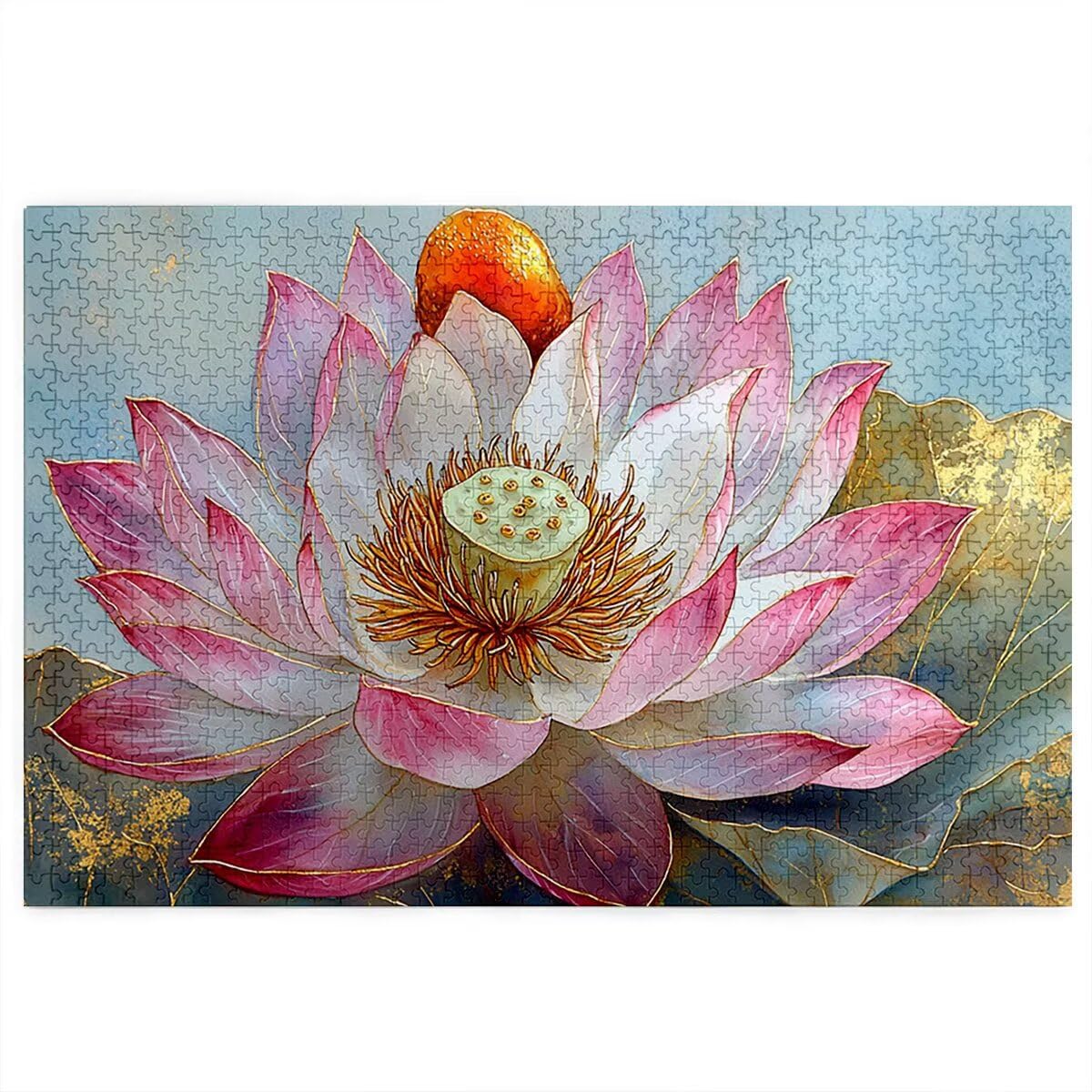 Puzzle 5000 elementów kwiatów, drewniane puzzle lotos dla dorosłych, puzzle z wykwintnym opakowaniem, rodzinne gry edukacyjne, puzzle do dekoracji wnętrz, pomysł na prezent dla kobiet, prezent dla