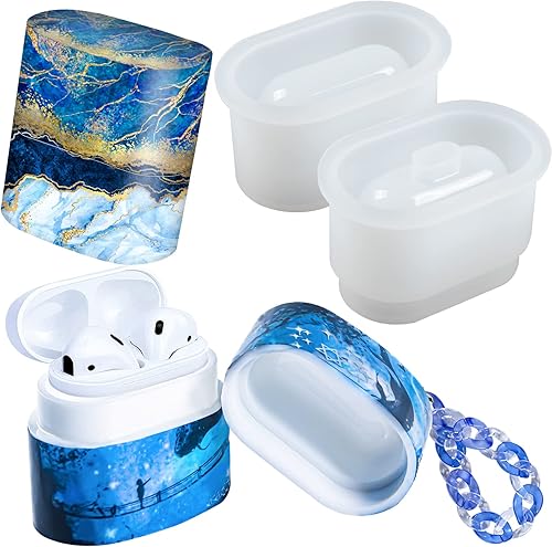 Moldes de silicona de resina para auriculares Caso de auriculares Kit de artesanía de fundición de epoxi