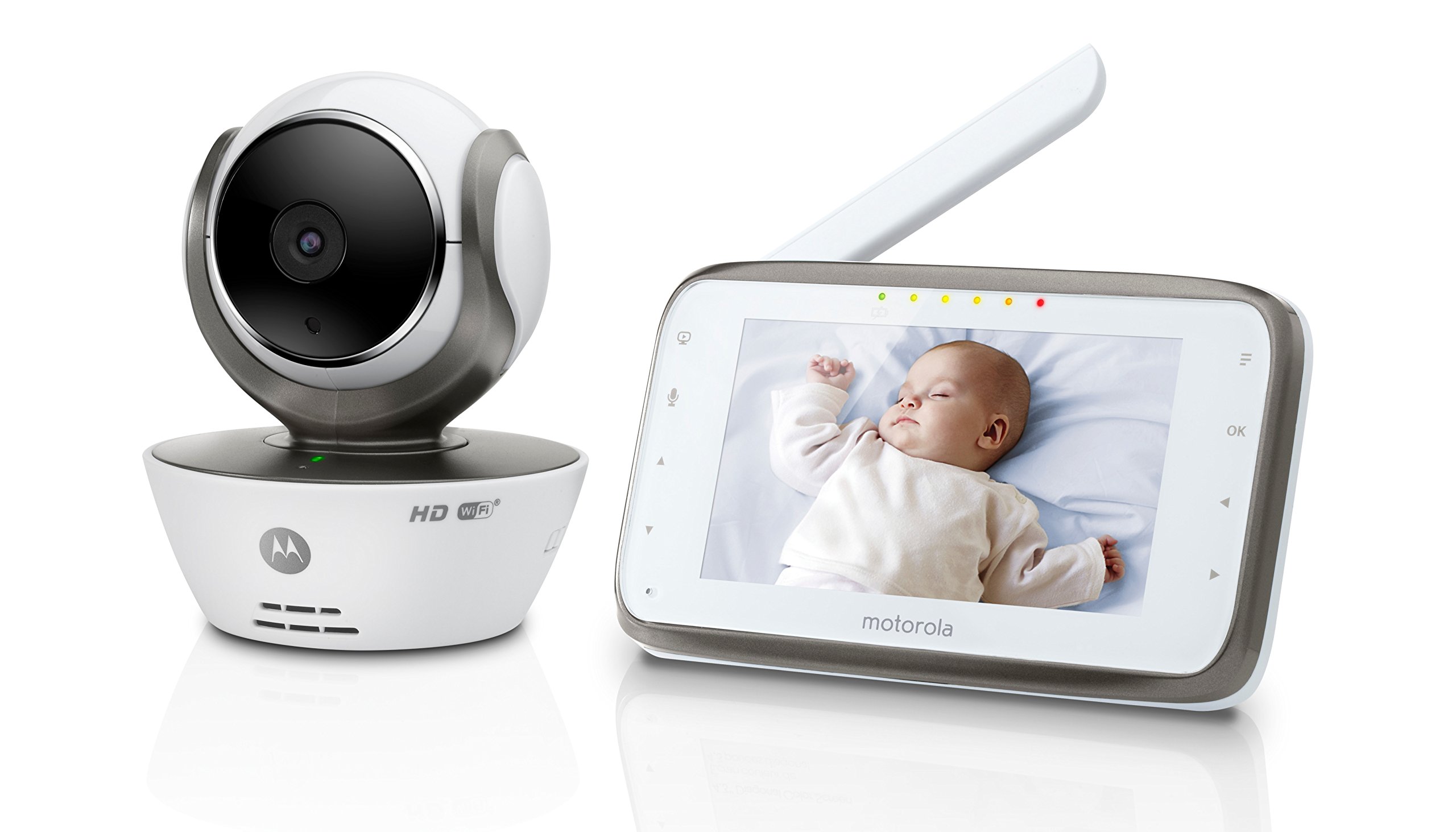 Motorola Babyphone Vidéo connecté Wi-Fi avec écran 4,3" - MBP854 Connect Blanc