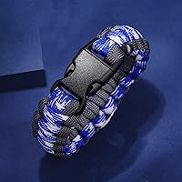 Vista 57 de Pulsera de alerta médica Paracord para hombres y mujeres Pulsera de identificación médica de acero inoxidable con hebillas de liberación lateral