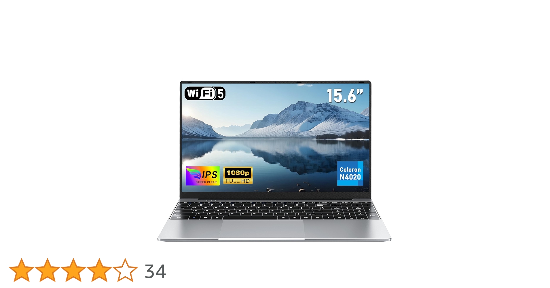 NAIKLULU 15.6 Inch Laptop with N4020 Processor(1.1 to 2.8 Ghz), 8GB RAM 256GB SSD Pc Cheap Laptop Computer 2025, FHD 1920 x 1080 Display/5000 MAh/38Wh/TF Card/Webcam/Touchpad, Student/Home/Business