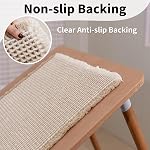 Waffle Bath Mat - Boho Bathroom Rugs Non Slip Washable, Super Absorbent & Quick Dry, Small Bath Mats Farmhouse Bathroom Decor, 18'' x 30'', Khaki and White