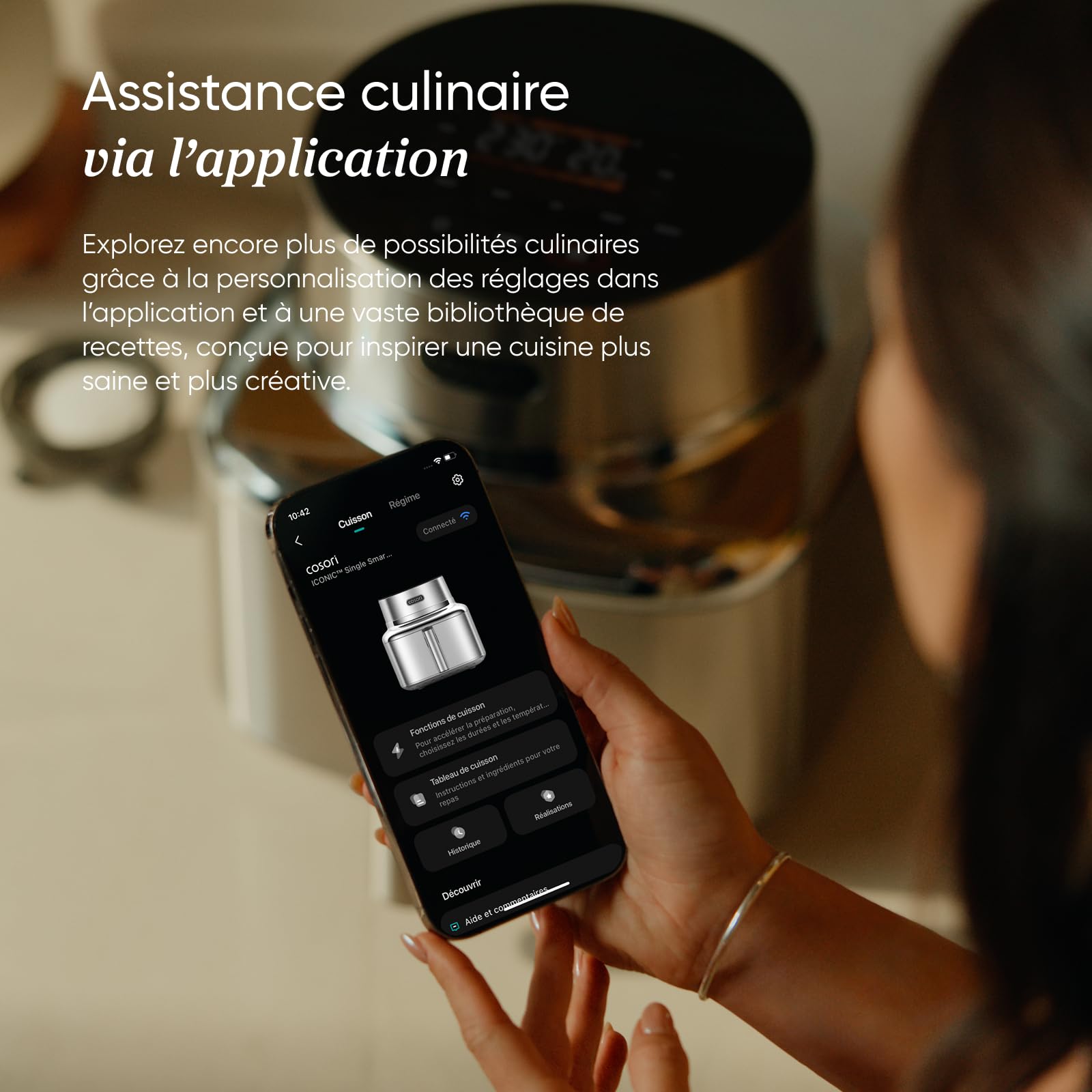 COSORI ICONIC Airfryer, 96% acier inoxydable, revêtement céramique sans PFAS ni BPA, Air fryer 7-en-1, jusqu’à 61% d’économie d’énergie, 50+ recettes, compatible lave-vaisselle, capacité 6,2 L