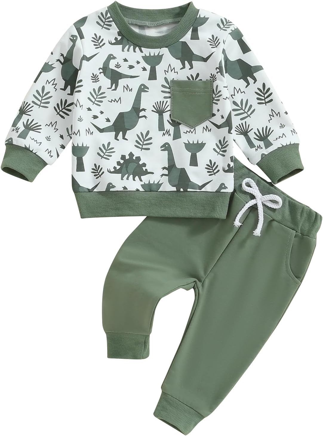 Baby Boy Fall Clothes Set Long Sleeve Crewneck Sweatshirts Pants Cute Infant Newborn Outfits 6 12 18 24 Months 2T