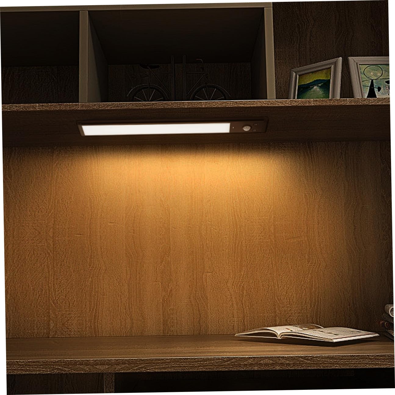 4 Piezas Luces LED con Sensor de Movimiento para Muebles de Cocina de Alta Brillo Fácil Instalación para Estanterías Pasillos y Escaleras