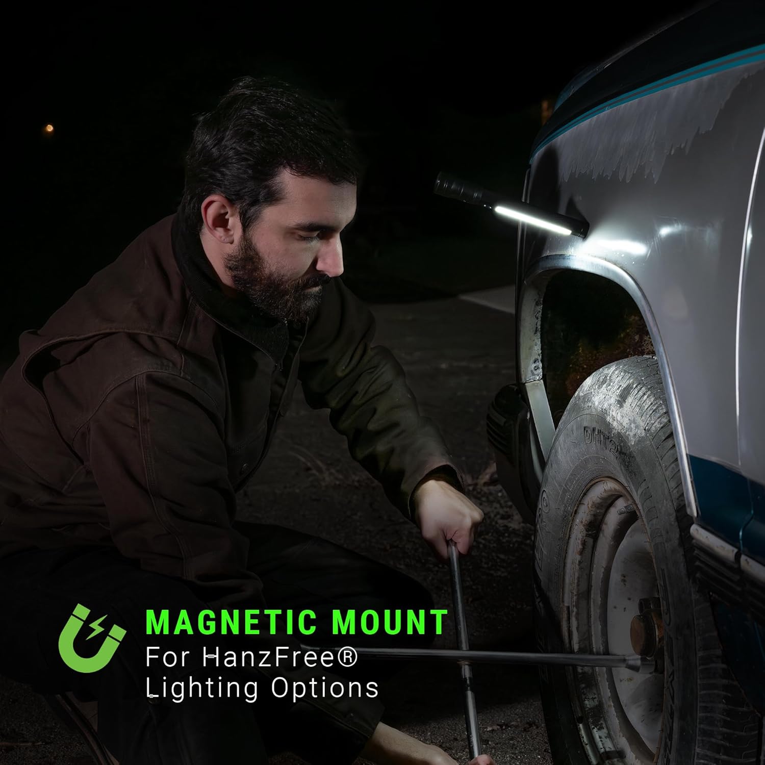 LitezAll Icy Light Ice Scraper with Removable Utility Flashlight | 200 Lumen Magnetic COB LED Work Light | Heavy Duty Winter Auto Tool | 3 AAA Batteries Included