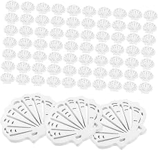 DOITOOL 100pcs Wooden Ocean Themed Ornaments Shell Fish Conch Shapes for Crafts Beach Decor Boys and Girls Activities Mediterranean Style Home Decorations