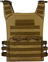 Vista 6 de UNISTRENGH Chaleco táctico totalmente ajustable resistente de nailon 900D para paintball con protector de seguridad de EVA desmontable Verde militar