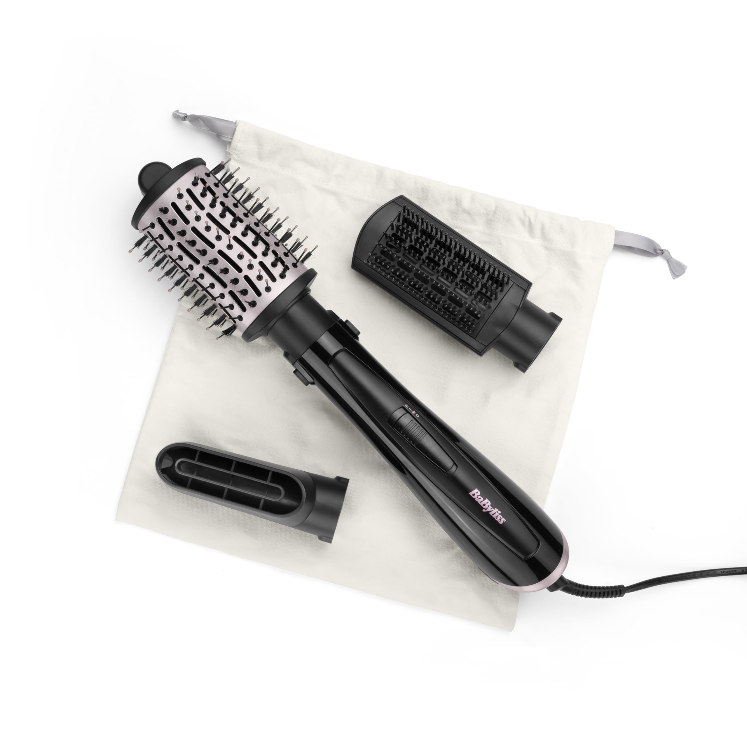 BaByliss Style Smooth 1000, 3-in-1 Warmluftbürste zum Föhnen, Glätten und für Volumen, 1000W, AS128E
