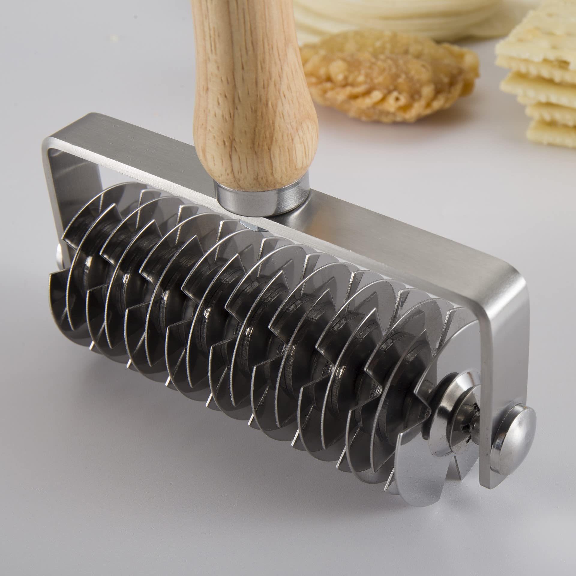 Rullo Pasta Decorativo A Griglia - Per Biscotti, Pizza E Dolci, Con Motivo Losanghe - Foto 13