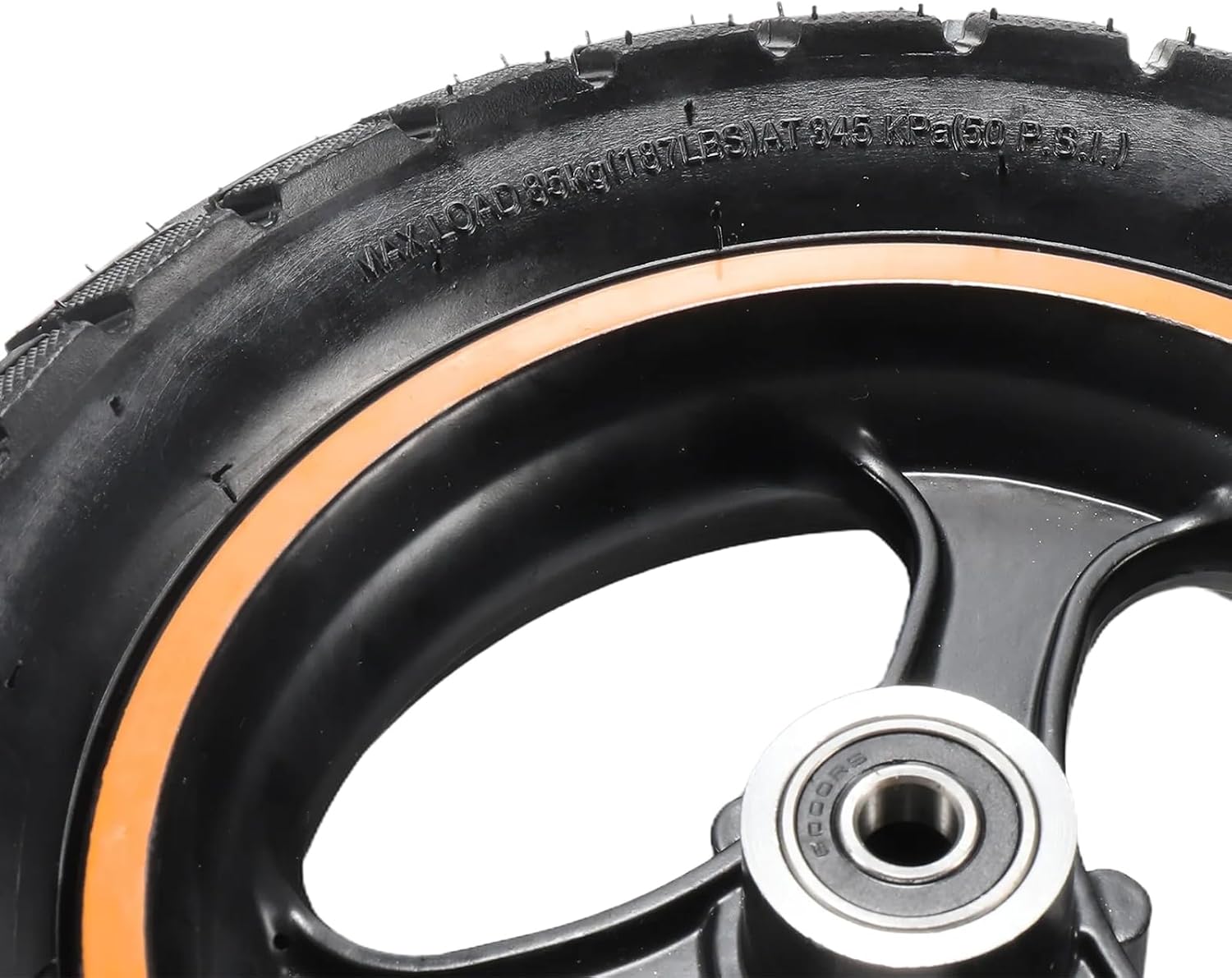 80/65-6 Scooter Tire,Front tires Wheel Aluminium hub, 10 Inch Replacement Thickened Pneumatic Tyres for Electric Scooter 255x80 10x3.0 scooter inner tubes(off road)