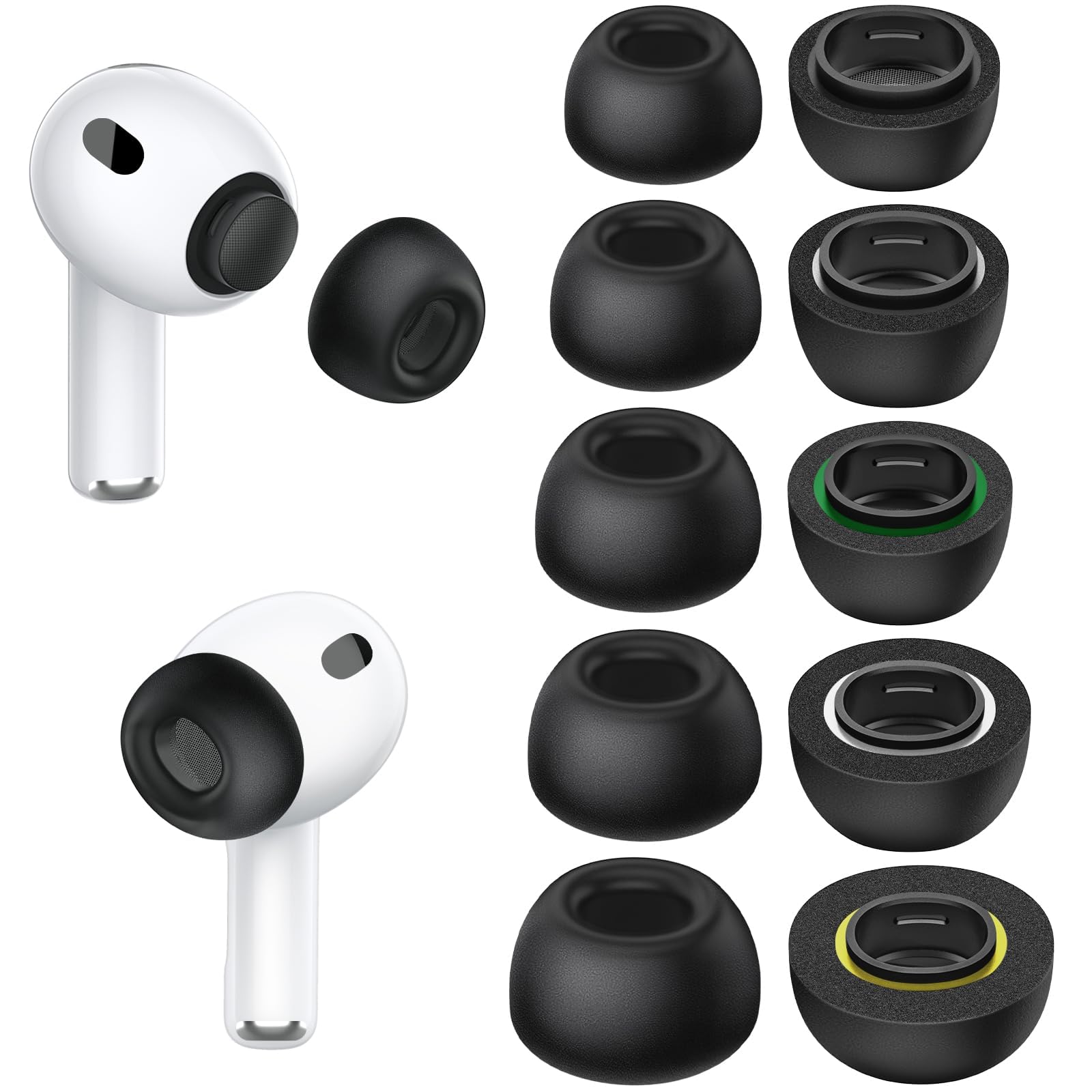 Amazon.com: Memory Foam Ear Tips for AirPods Pro 3, Earbuds
