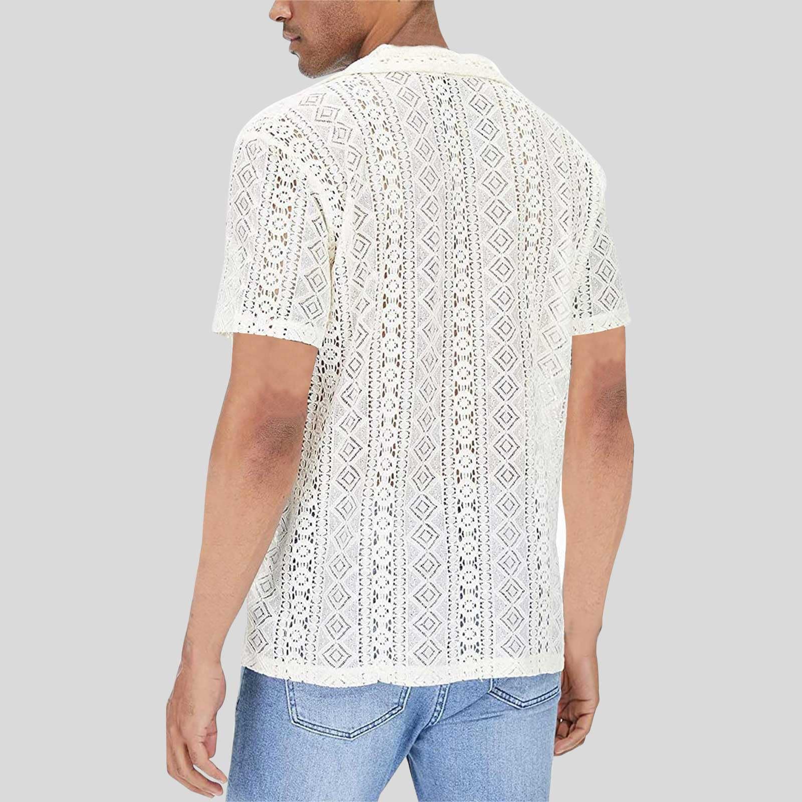Netzoberteil Herren Transparent Kurzarmhemd Atmungsaktiv Netzshirt Sexy Outfit Für Männer Durchsichtig Wetlook Erotik Unterwäsche Mit Zerkleinerte Motiv Muskel Kostüm Kinky-Outfit