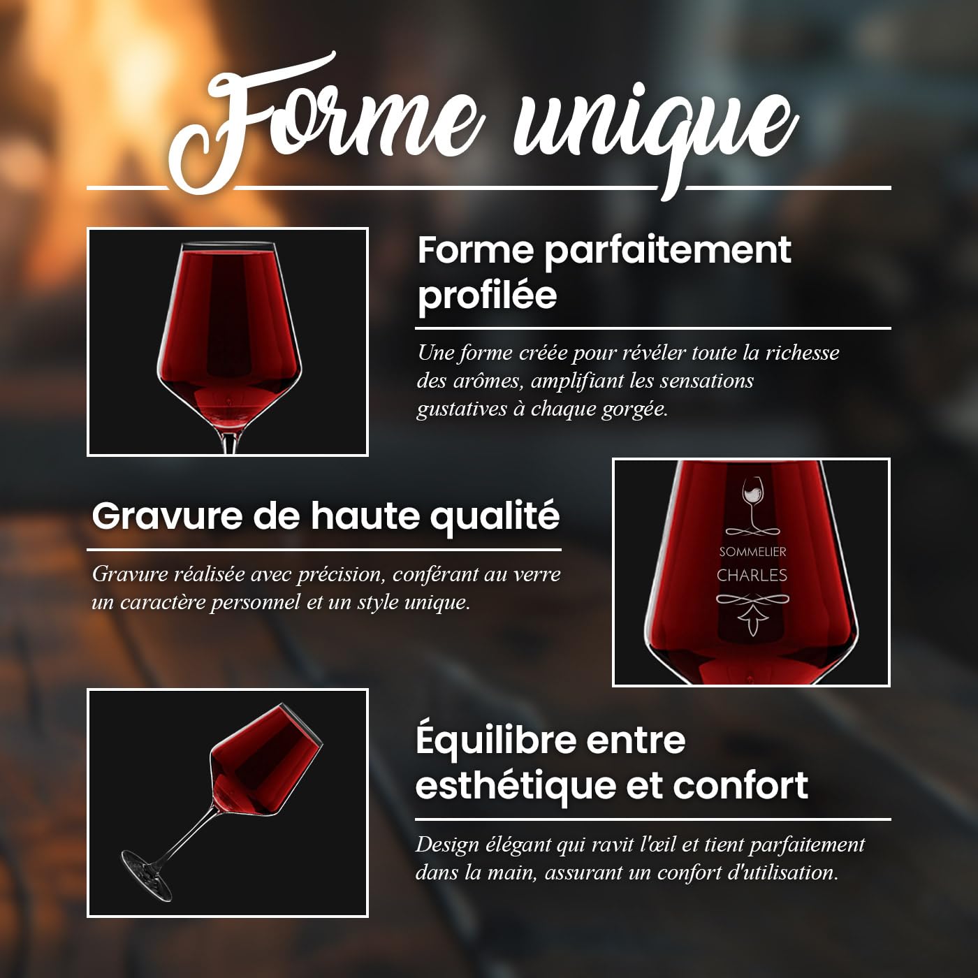 Maverton Ensemble de 6 Verres à Vin en Cristal pour l’homme