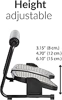 Vista 5 de SUN-FLEX Reposapiés ergonómico ajustable en ángulo de altura debajo del escritorio para sentarse y estar de pie, taburete intuitivo y soporte