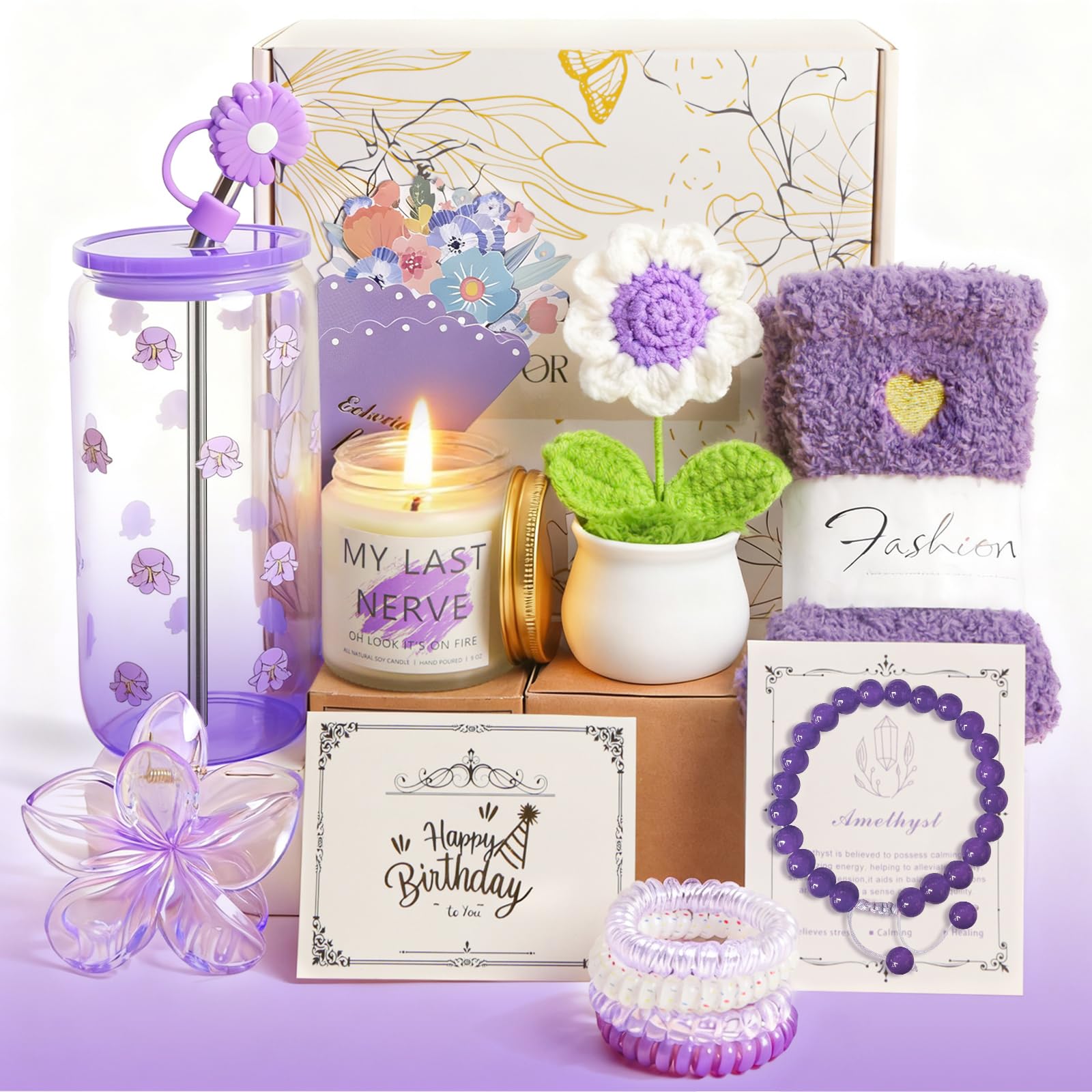 Regalos de cumpleaños para adolescentes, mujeres, ella, cestas de regalo únicas de feliz cumpleaños para niñas, mejor amiga, hermana, caja de regalo de Navidad para hija, novia, juego de regalo de 14