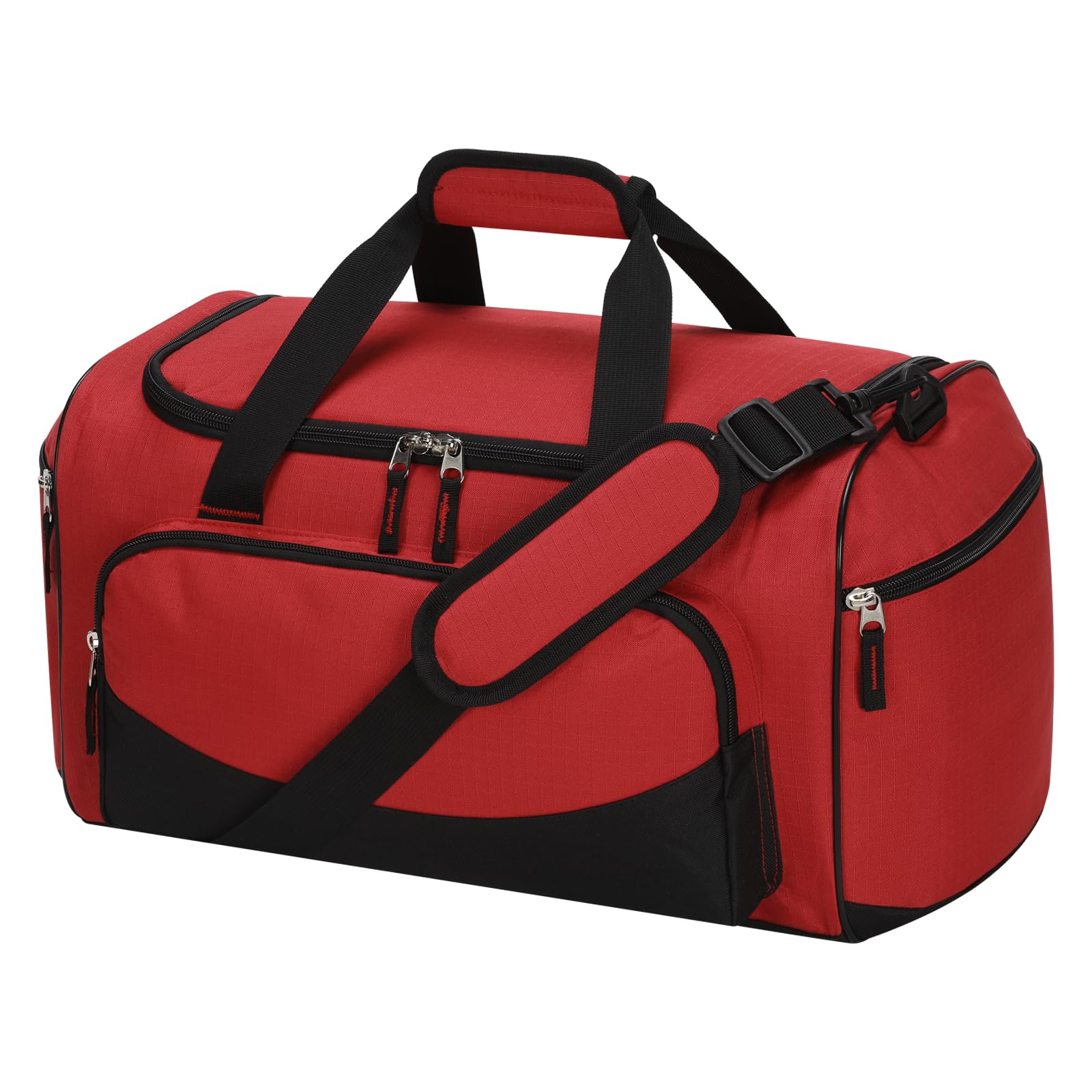 LONALIA 30L Small Gym Sports Duffle Bag - 17 inch Weekend Holdall Carry On Duffel Bag for Travel Overnight Training (Red)