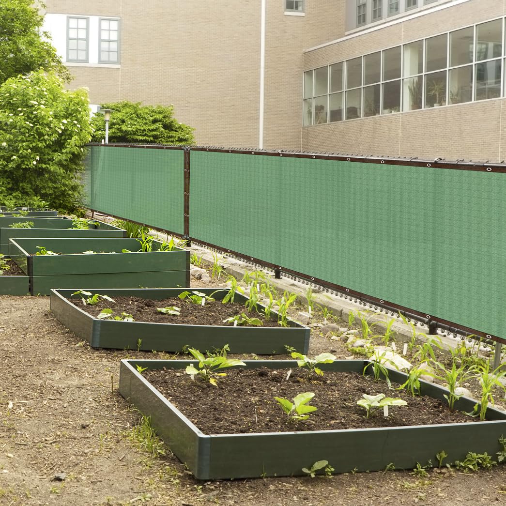 Rete per la privacy, 1,5 m x 10 m, con fori e 100 fascette per cavi, recinzione da giardino e frangivento, 110 g/m², HDPE 85% UV, per la privacy, l'area degli animali domestici e la