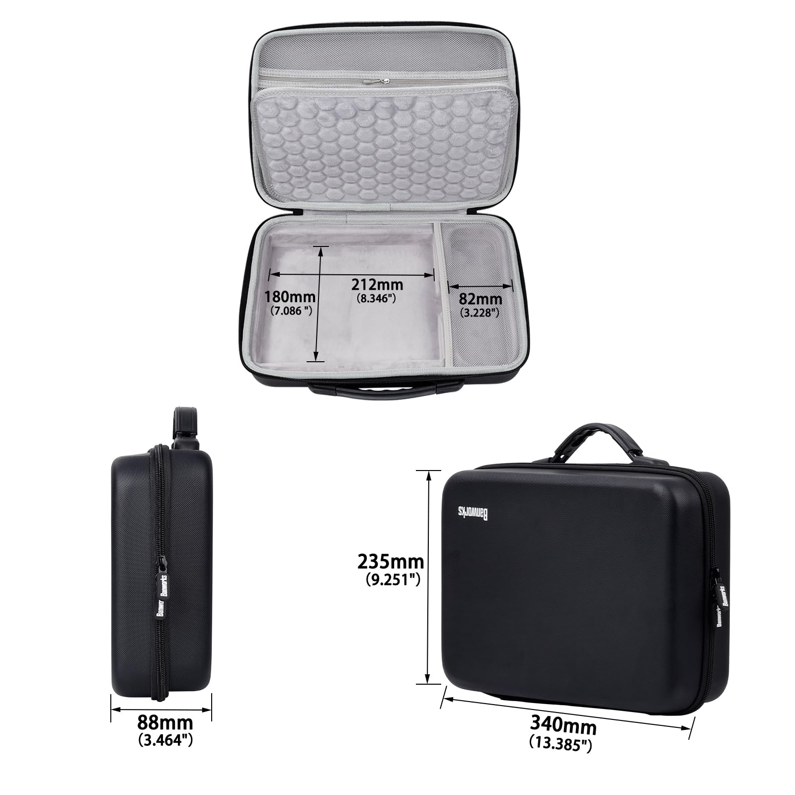 Banworks PU-Hartschalenkoffer passgenau für Elektron Digitone/Digitone II/Digitakt/Digitakt II/Syntakt, Synthesizer/Sampler Storage & Carry Controller Bag JT/HCQSNB-04 (nur Hülle, 1 Stück)
