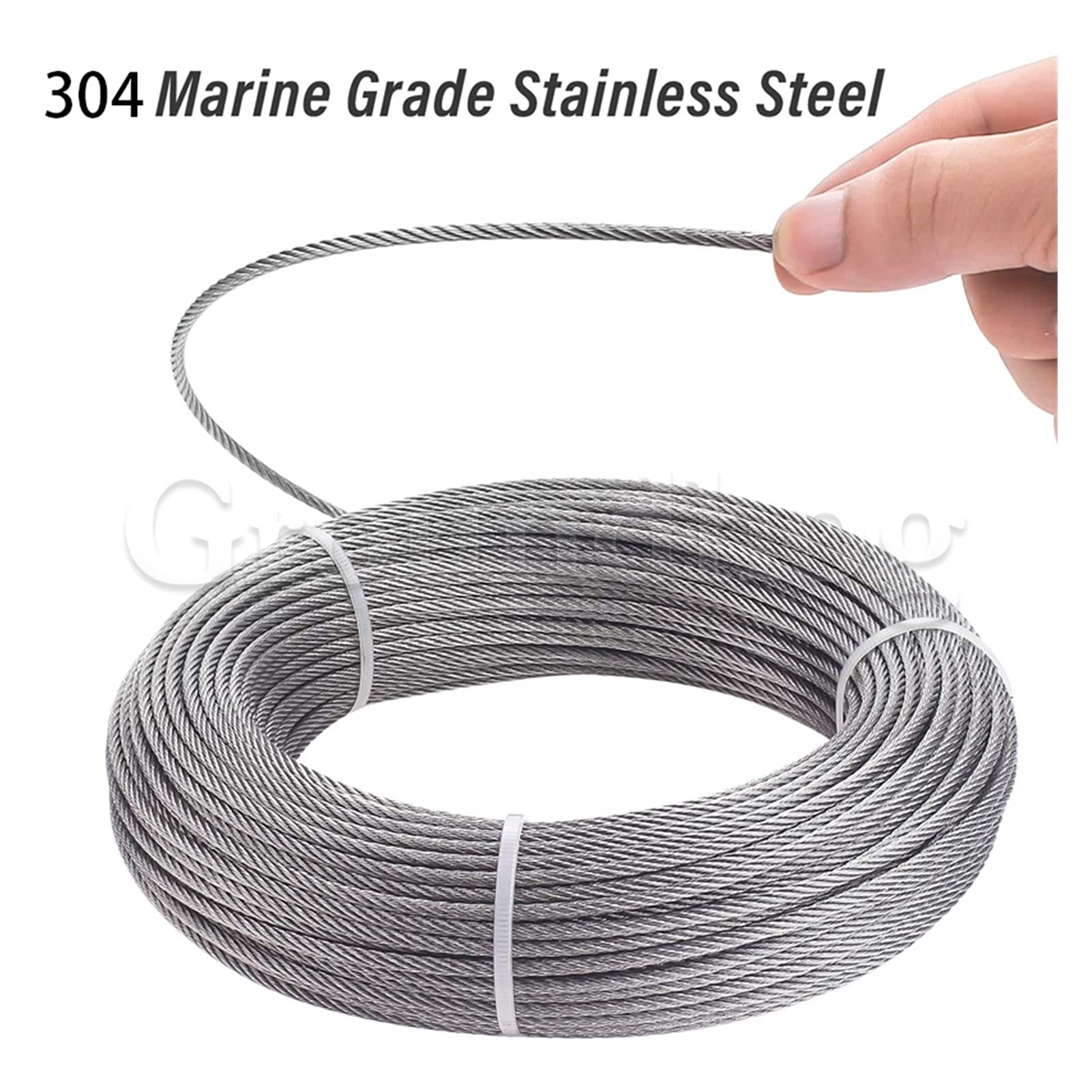 Filo d'Acciaio,Fune Metallica 304 Cavo a Filo in Acciaio Inox 50m / 100m Cavo di Sollevamento da Pesca Morbido 7 * 7 stendibiancheria 1 mm / 1,2 mm / 1,5 mm / 2mm(1.2mm,100M)