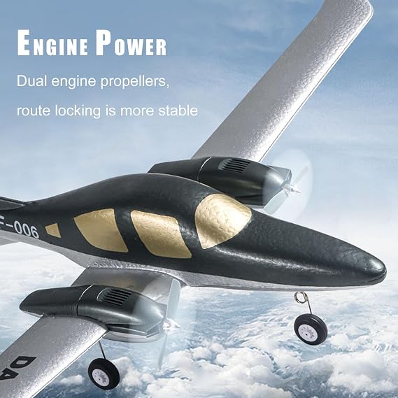 Lightweight EPP Airplane, Remote Control Aircraft for Beginners, 2 Channel Fixed Wing RC Glider. EPP Foam Plane with 3 Axis Gyro Stabilization System, Indoor Outdoor Flight Fun