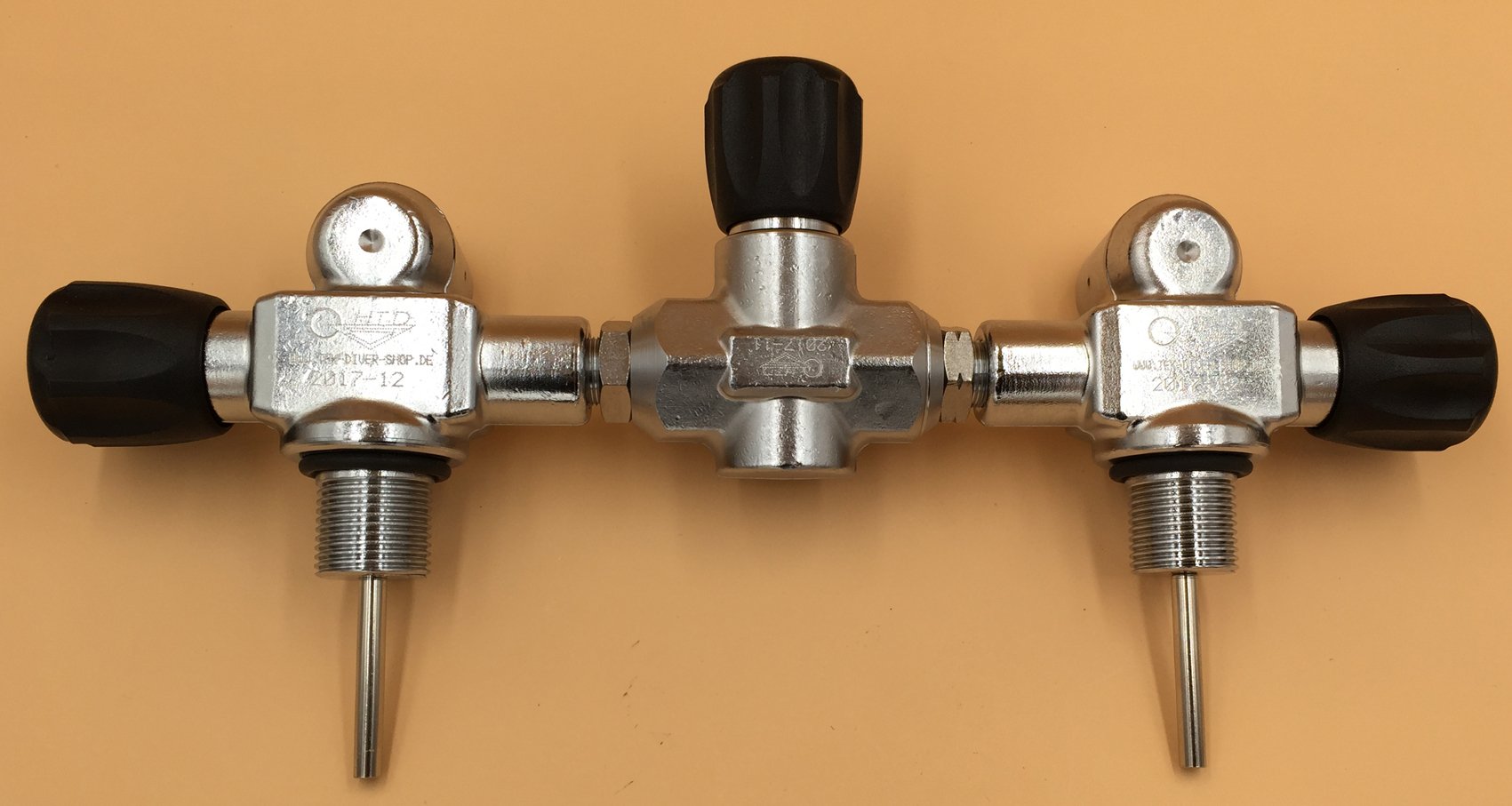 ponte 300bar, interasse 185 mm per aria compressa, bottiglie 171 mm M25 x 2