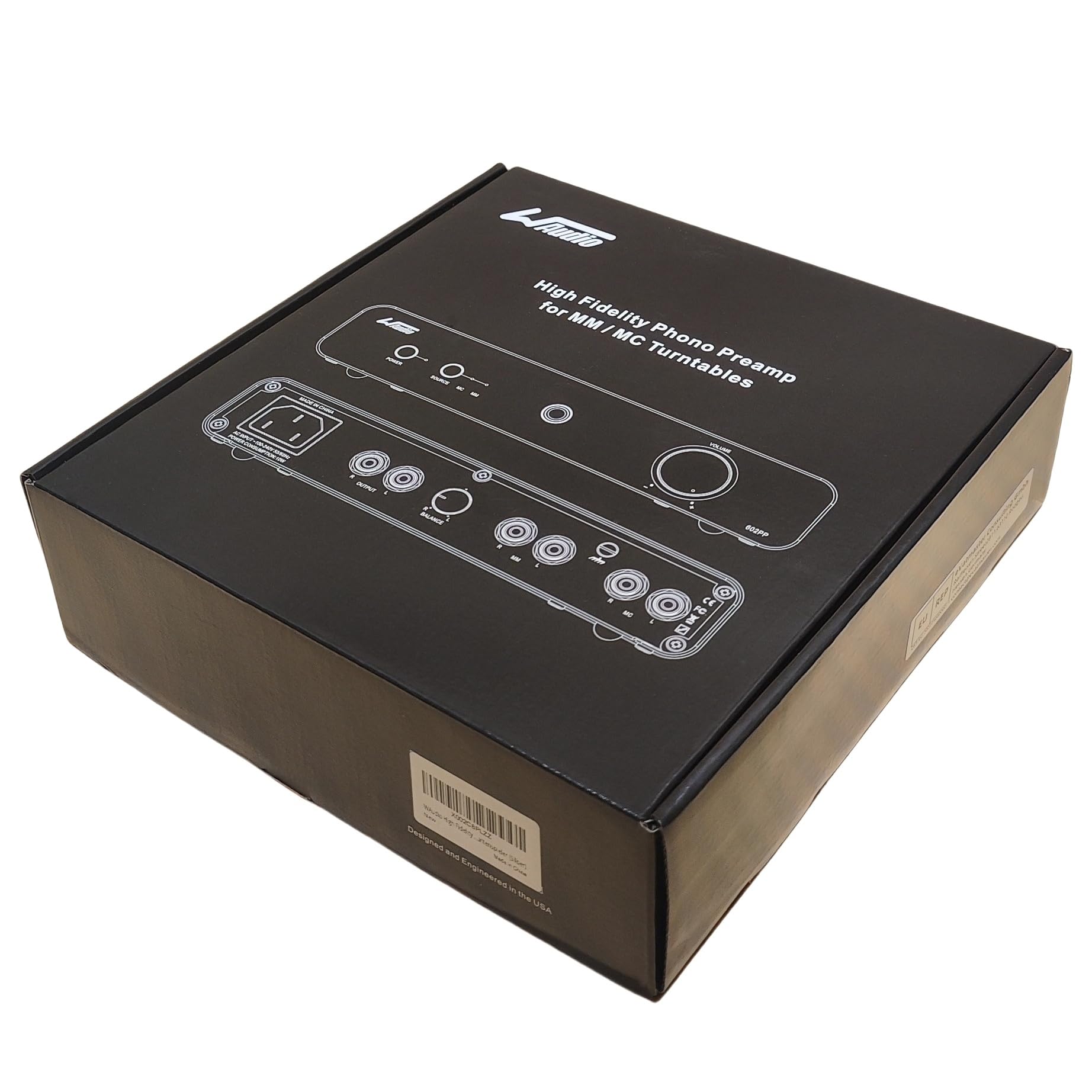 WAudio Preamplificatore Phono MM/MC ad alta fedeltà nero
