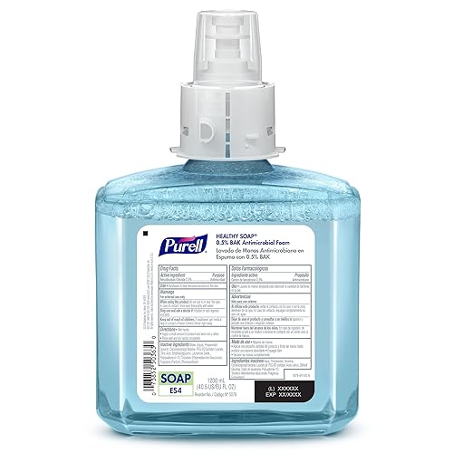 Miniatura 2 de PURELL Brand HEALTHY SOAP 0.5% BAK Espuma antimicrobiana, ligeramente perfumada, repuesto de 40.6 fl oz para dispensador de jabón manual PURELL ES4