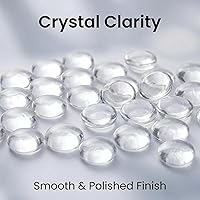 Vista 2 de HappyFiller Cuentas de vidrio transparente de 5 libras para jarrón, piedras preciosas de mármol de vidrio para rellenos de jarrón, parte superior