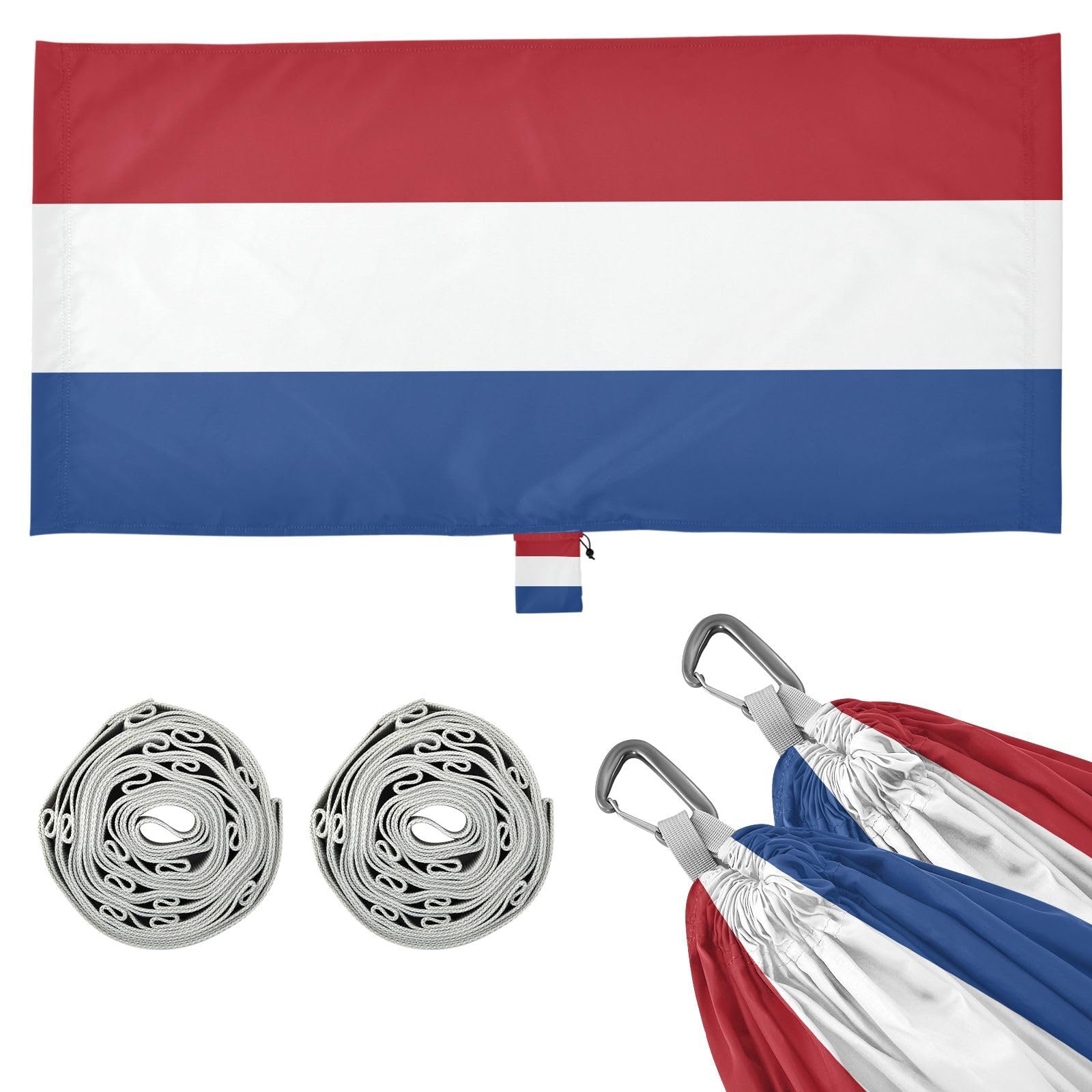 Hamaca plegable para interiores y exteriores, diseño de bandera de los Países Bajos