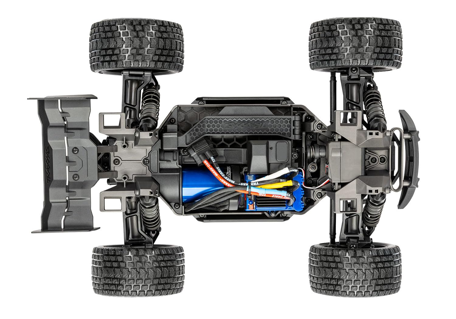 TRAXXAS MINI-XRT, 1/16 Monster Truck, 4 x 4 Brushless RTR, zdalnie sterowany samochód, niebieski, wodoodporny, z pilotem TQi i TSM