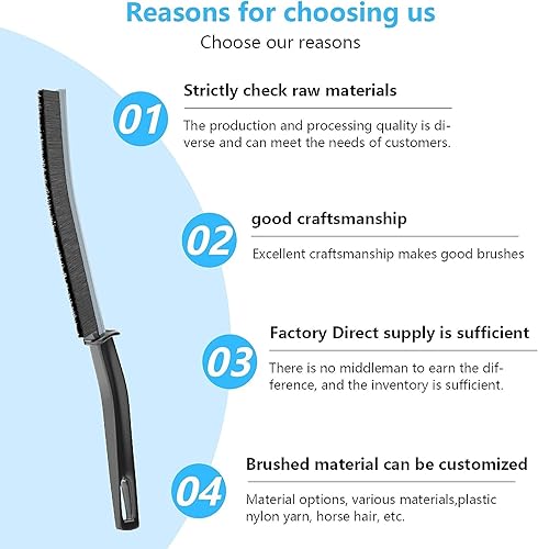 Miniatura 3 de Cepillo de limpieza de huecos, cepillo de limpieza de huecos de baño, 4 cepillos de limpieza de hendiduras, cepillo de cerdas duras para limpieza,