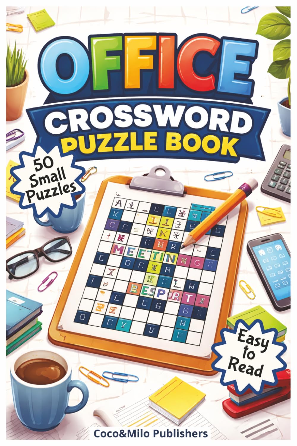 The Office Crossword Puzzle Book: Office Themed Crossword Puzzle Book for Adults: 50 Fun & Challenging Puzzles for Work Breaks, Stress Relief & Brain Training (100 Pages, 6x9 Size)