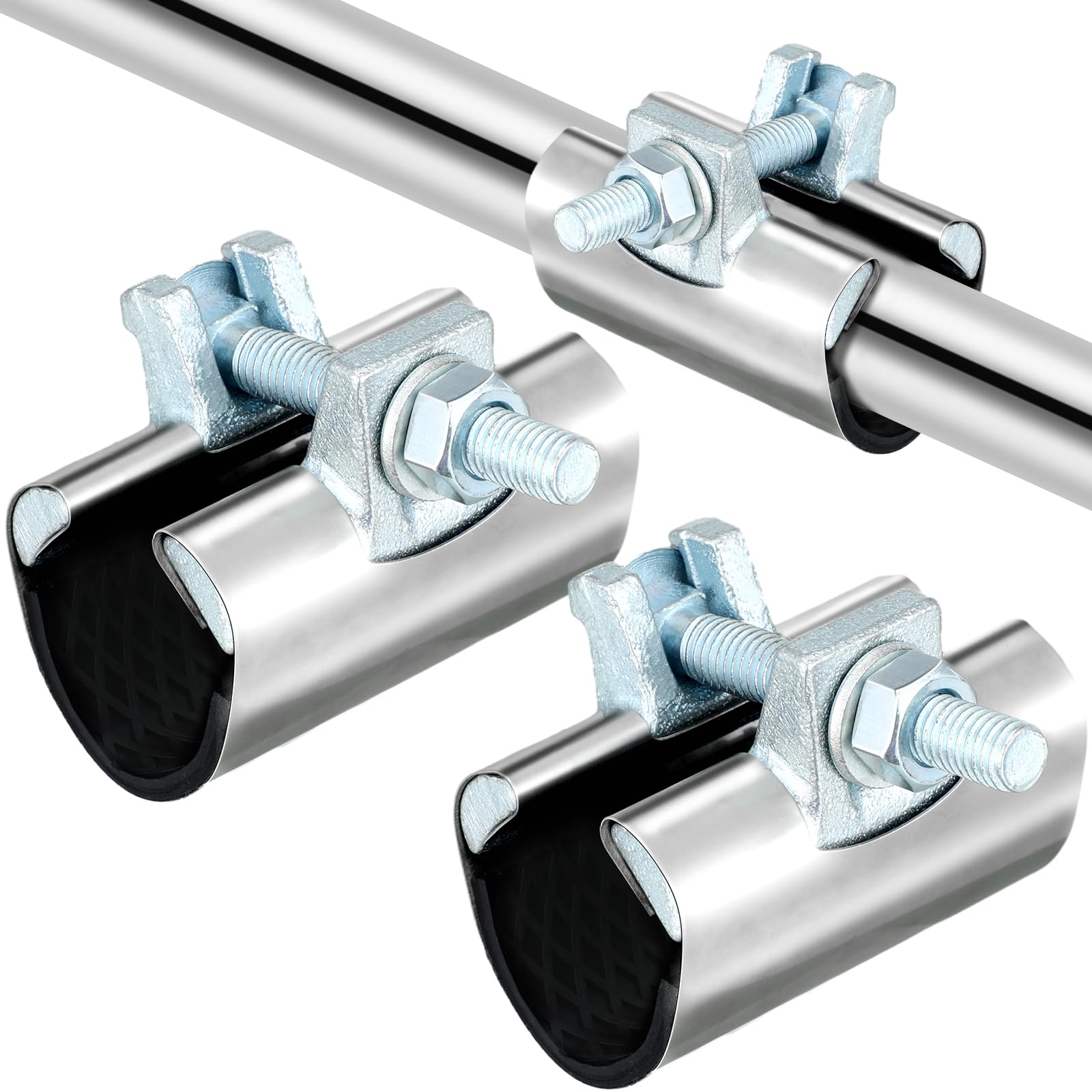 Tandefio Abrazadera de reparación de tuberías IPS, 3 pulgadas de longitud, abrazadera de tubo de acero inoxidable 304 para parches y reparación de tuberías con fugas, adecuada para tubos de cobre,