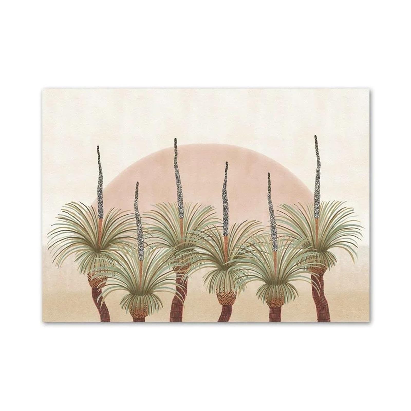 XENITE Wall Art Canvas Prints Tropical Palm Coconut Tree Boho Abstract Landscape Posters No Frame Wall Art Pictures Living Room Decor(H,30x40cm)