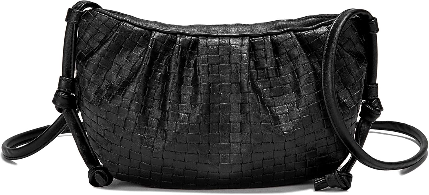 Handbag for Woman Crossbody Bags Clutch Purse with Dumpling Shape and Ruched Detail