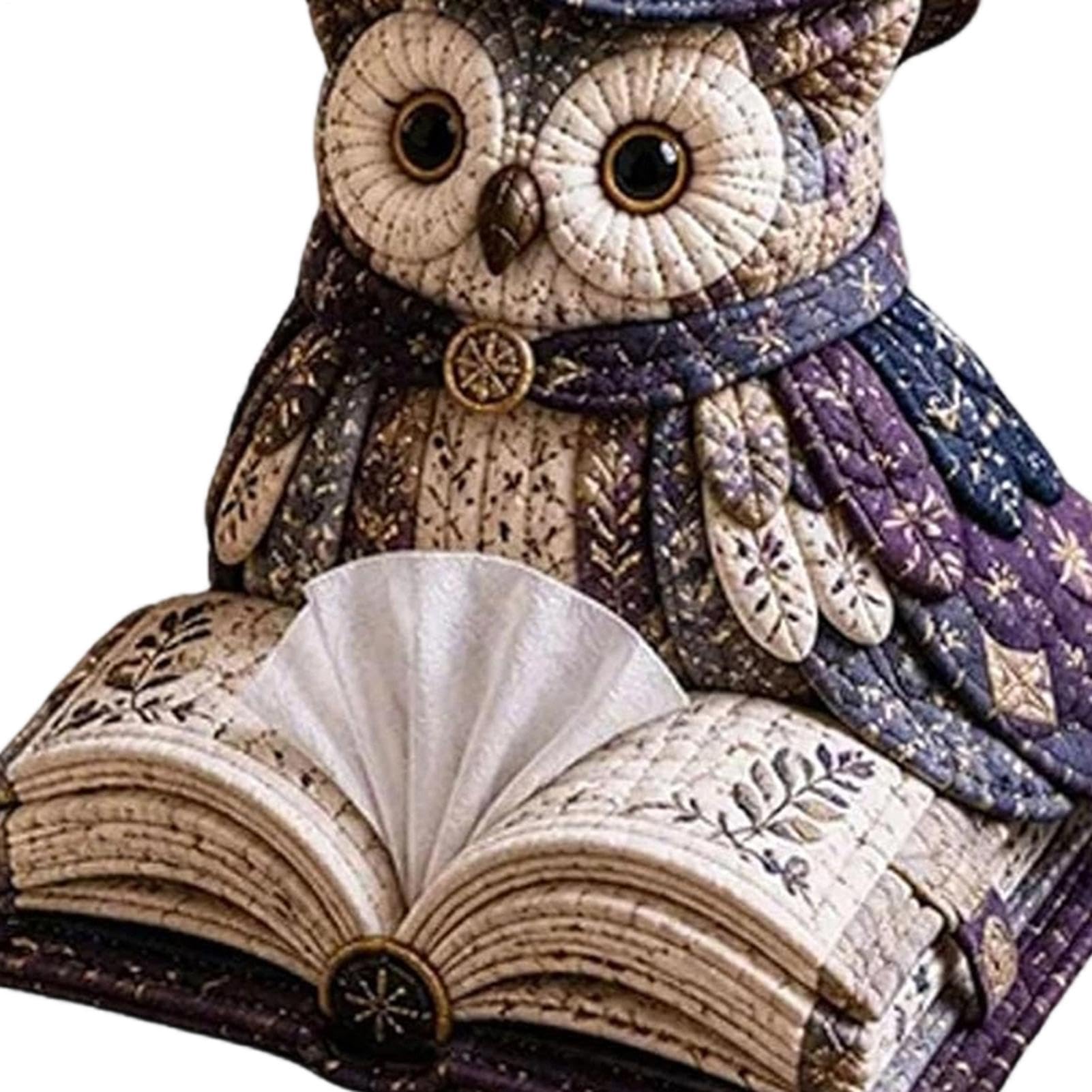 Kit di cucito per principianti Forniture Decorative Per Artigianato Fatto A | Copriscatola Fai Da Te Con Gufo Per Appassionati Di Artigianato, Principianti, Donne, Famiglia, Vacanze, Complean