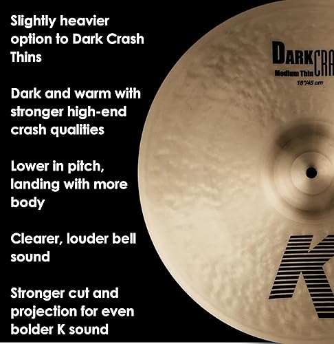 Miniatura 4 de Zildjian 18" K Dark Crash Medium Delgado