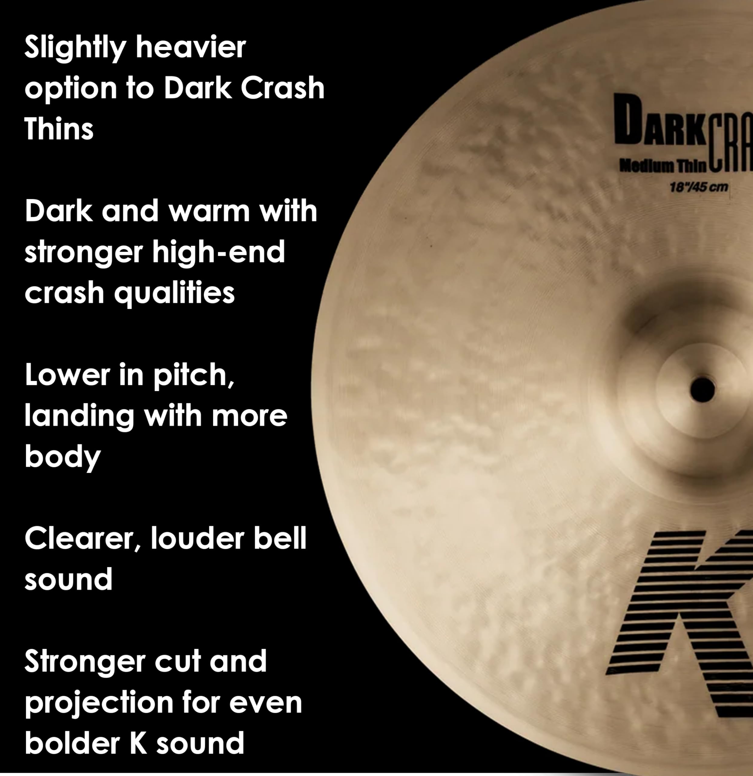 SG00001 Zildjian/18 K DARK Thin CRASH クラッシュシンバル [0000000000417] Zildjian 18