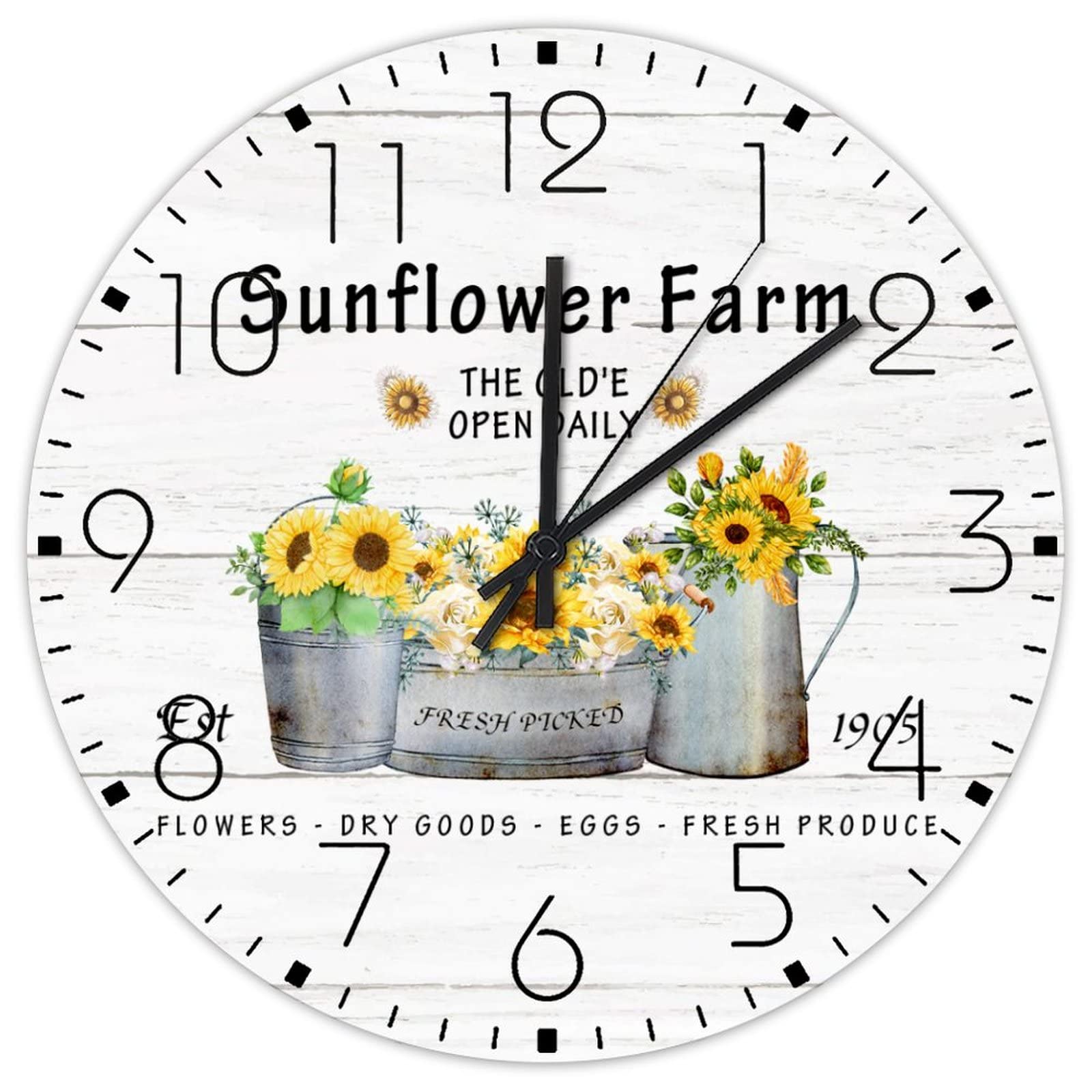 Horloge murale en bois sans tic-tac finissez-en avec le bruit nocturne