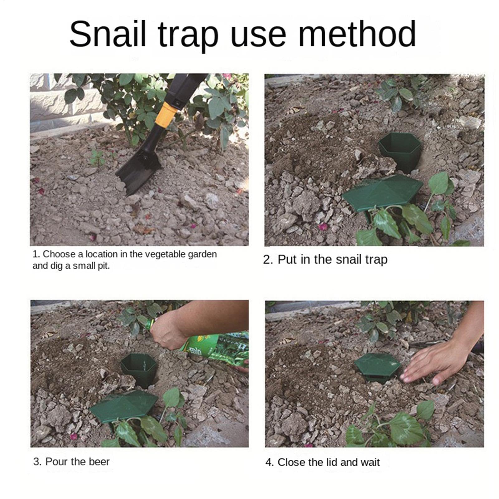Piège à limaces et escargots réutilisables pour jardin, ferme, terrasse, pelouse, piège à escargots facile à utiliser pour aquariums et aquariums